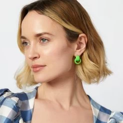 Luca Hoop Earring, Green -Fashion Comprehensive Discount Store 012622 HRL MG 3634 2048x e725c30e aacd 454e 8c4c 46e55b3d8506
