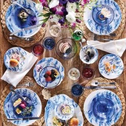 Country Estate Delft Blue Hostess Tray Garden Party -Fashion Comprehensive Discount Store 13
