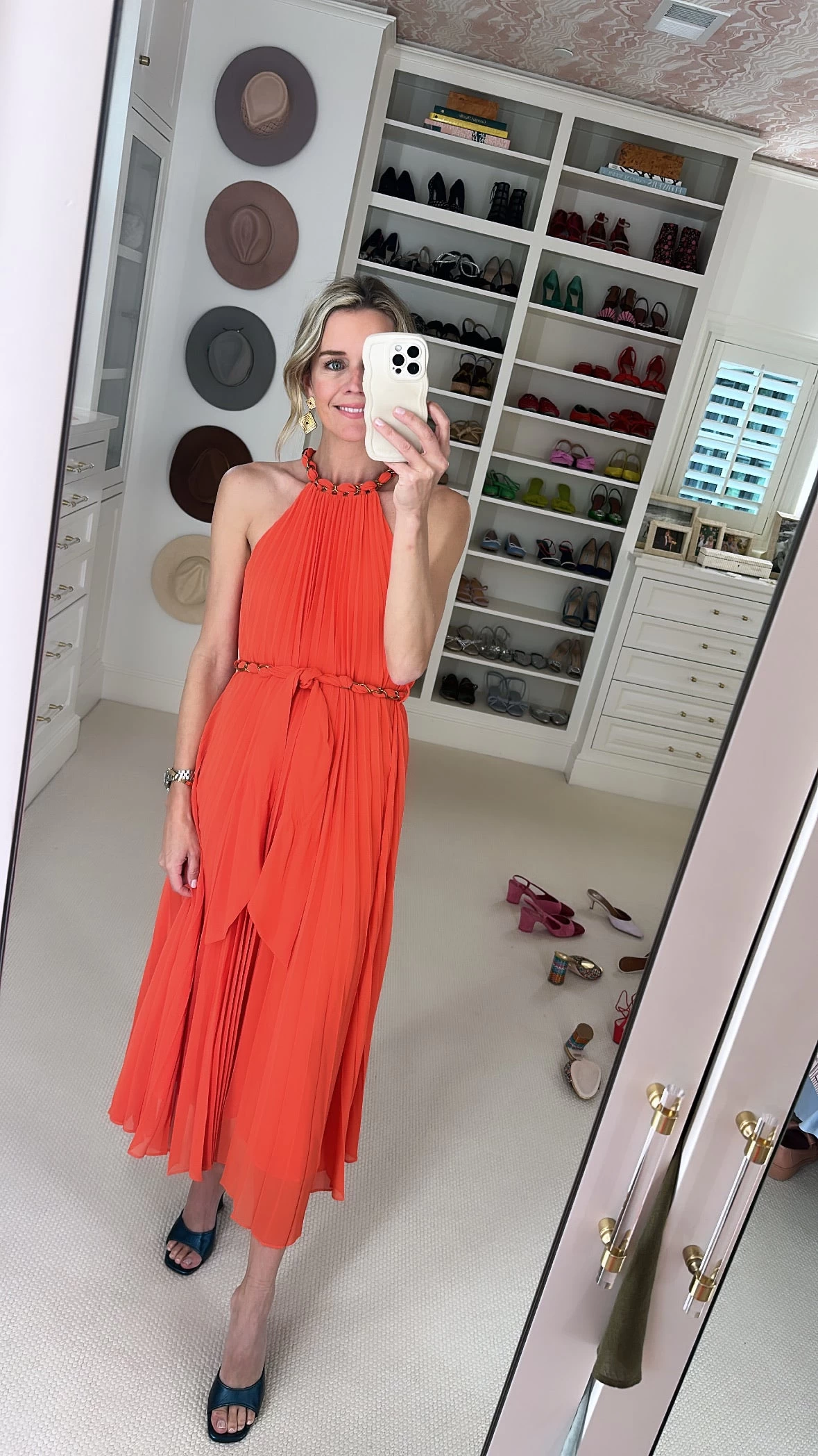 Zimmermann Sunray Pleat Midi Dress, Red 4 Zimmermann Sunray Pleat Midi Dress, Red - Image 2