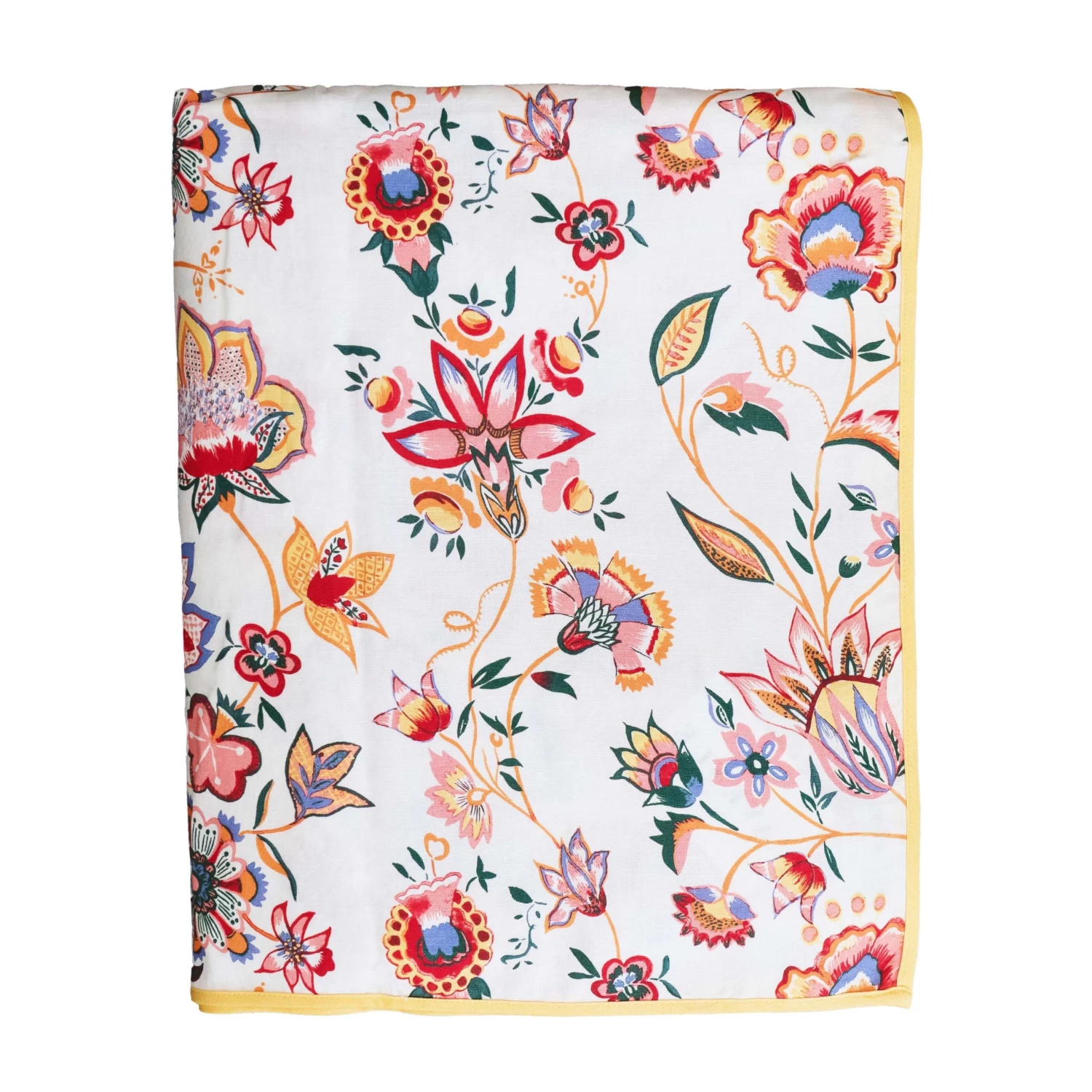 Jacobean Floral Tablecloth, Multi 3 Jacobean Floral Tablecloth, Multi