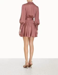 Zimmermann Silk Wrap Mini Dress, Dusty Pink -Fashion Comprehensive Discount Store 4.8067drf23.dpi .dusty pink