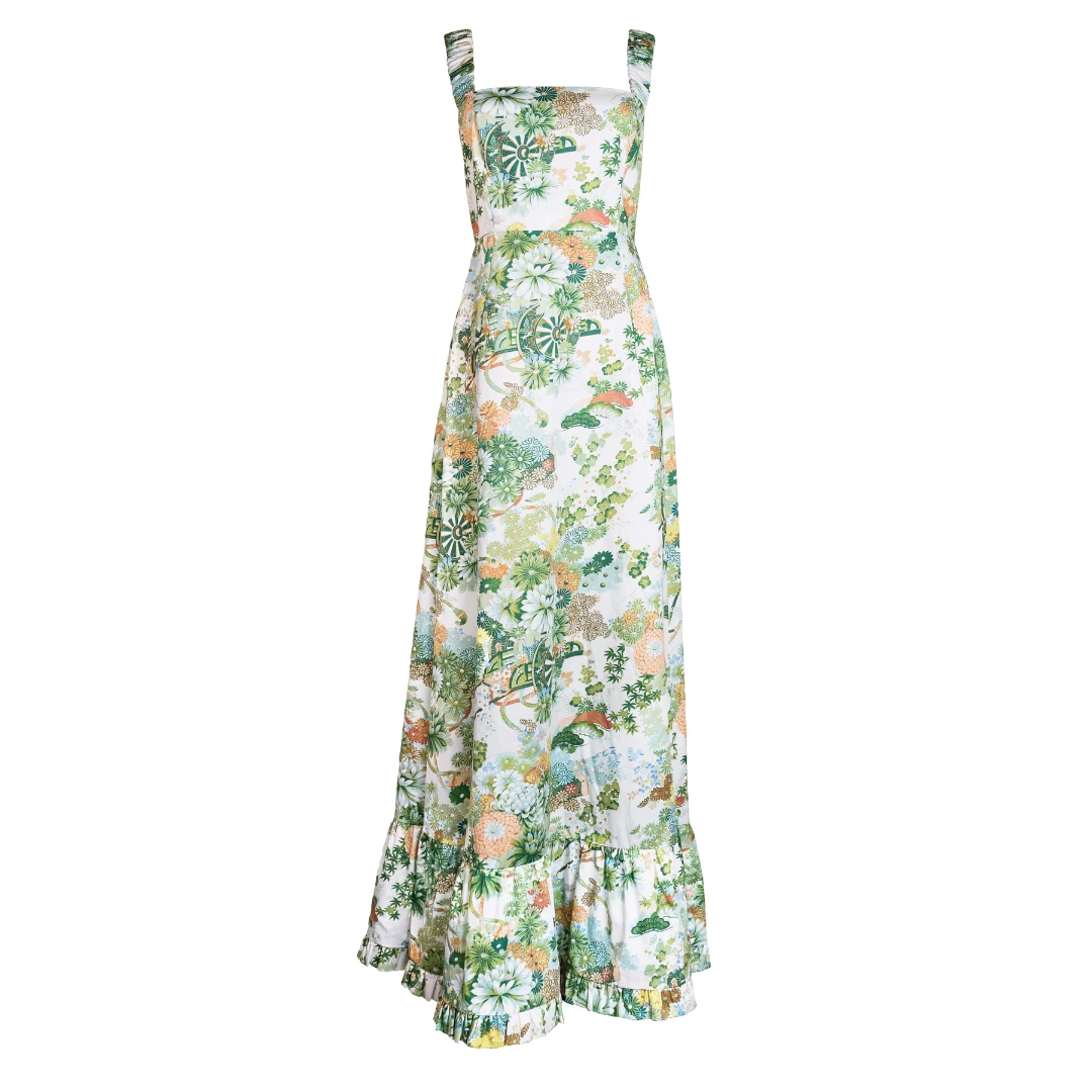 Maxi Dress, Spring Chinoiserie