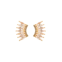 Petite Crystal Madeline Studs, Gold