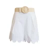 Raffia Belted Scallop Shorts, White Linen -Fashion Comprehensive Discount Store FlatLays e6bb8a2b 02c5 49b3 9507 516591ae694f