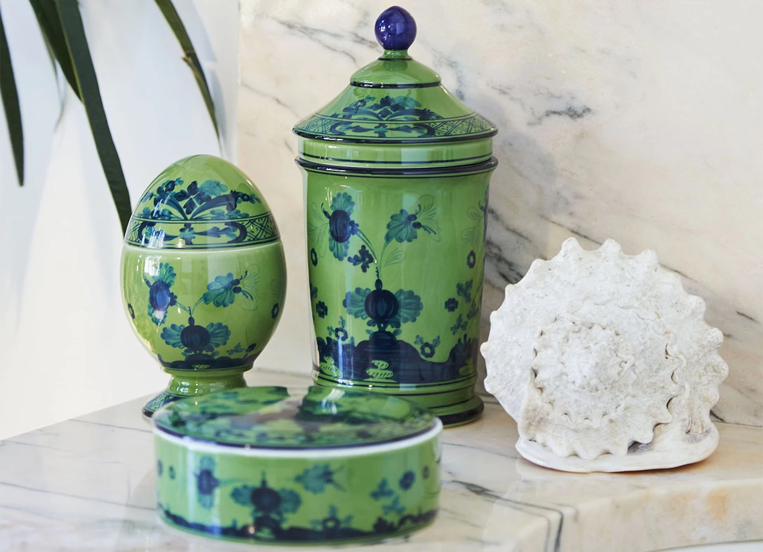 Oriente Italiano Round Box, Malachite 5 Oriente Italiano Round Box, Malachite - Image 3