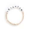 Personalized Moonstone X Gold Beaded Bracelet