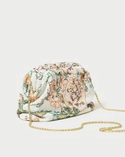 Loeffler Randall Doreen Frame Pouch, Cream Botanical Floral -Fashion Comprehensive Discount Store IMG 1601