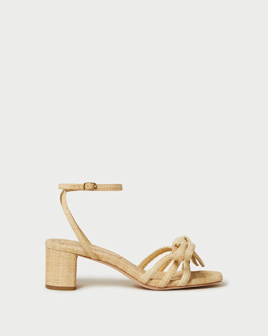 Loeffler Randall Mikel Bow Mid-Heel Sandal, Natural 5 Loeffler Randall Mikel Bow Mid-Heel Sandal, Natural - Image 3