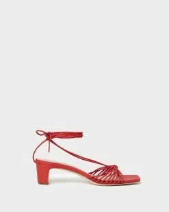 Loeffler Randall Riley Lace-Up Sandal, Poppy -Fashion Comprehensive Discount Store IMG 1644