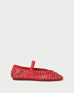 Loeffler Randall Leonie Crochet Ballet Flat, Red -Fashion Comprehensive Discount Store IMG 1660