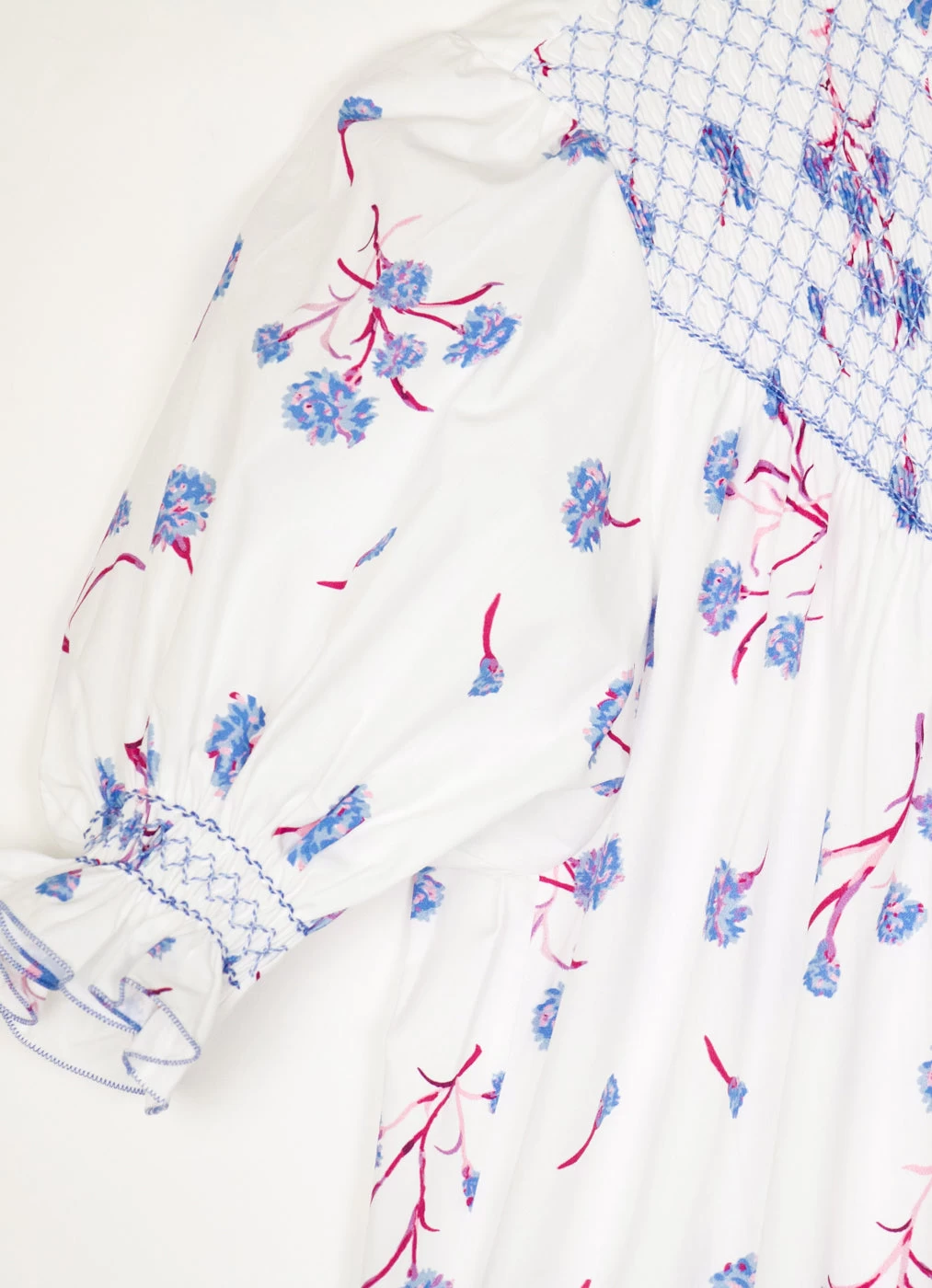 Elena Dress, Blue Carnation Bouquet 6 Elena Dress, Blue Carnation Bouquet - Image 4