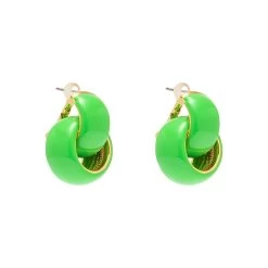 Luca Hoop Earring, Green