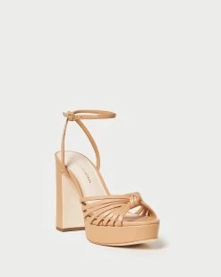 Loeffler Randall Rivka Leather Knot Platform Sandal, Dune -Fashion Comprehensive Discount Store RIVKA N DUNE 1