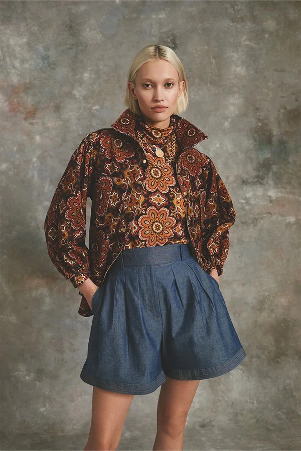 Piper Top, Scarf Medallion Chai Tea 4 Piper Top, Scarf Medallion Chai Tea - Image 2