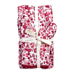 Field Of Flowers Apron & Oven Mitt 2pc Set - Ruby -Fashion Comprehensive Discount Store ScreenShot2022 09 28at3.51.10PM