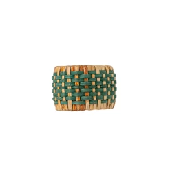 Woven Napkin Ring - Green
