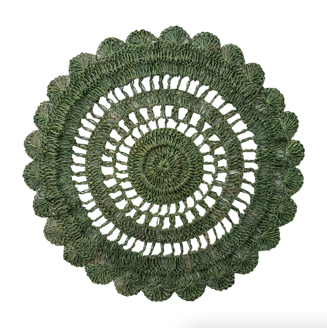 Macrame Placemat -Green 3 Macrame Placemat -Green