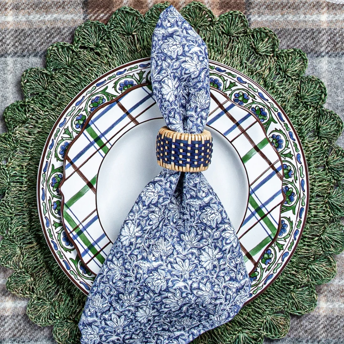 Macrame Placemat -Green 4 Macrame Placemat -Green - Image 2