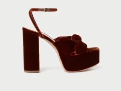 Loeffler Randall Roz Knot Platform Sandal, Sienna Velvet -Fashion Comprehensive Discount Store Screenshot2023 09 10at6.31.58PM