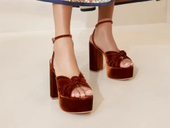 Loeffler Randall Roz Knot Platform Sandal, Sienna Velvet -Fashion Comprehensive Discount Store Screenshot2023 09 10at6.32.16PM
