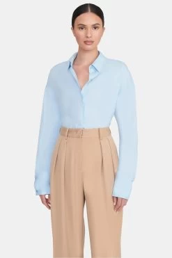 Staud Twiggy Bodysuit, French Blue -Fashion Comprehensive Discount Store Twiggy Bodysuit Blue 02 1200x 31e78556 f48f 42f3 988c d6794a39386c