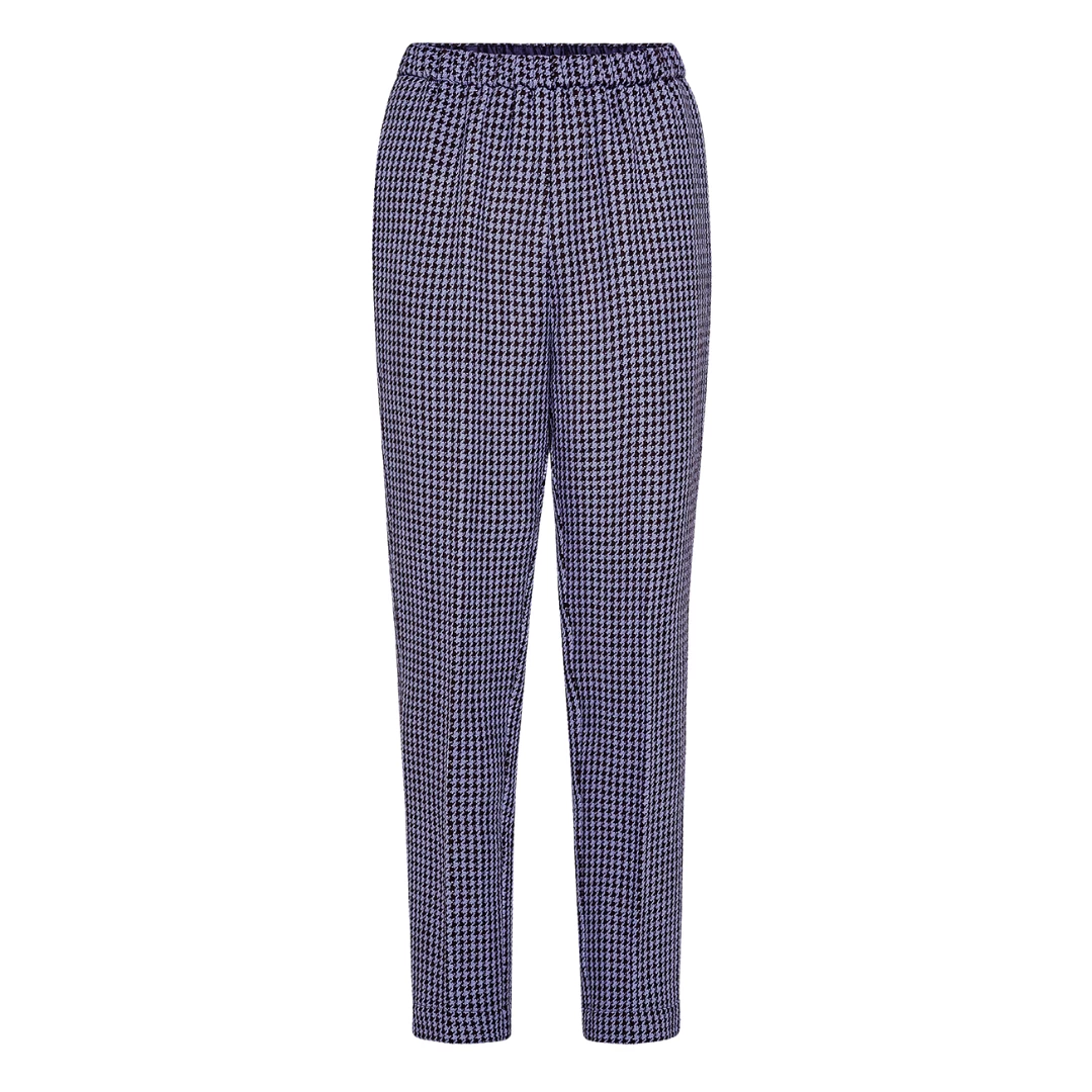 FORTE_FORTE Pied De Poule Elasticated Pants, Orquidea 3 FORTE_FORTE Pied De Poule Elasticated Pants, Orquidea