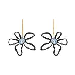 Mildred Drop Earrings, Black And Gold