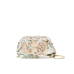 Loeffler Randall Doreen Frame Pouch, Cream Botanical Floral