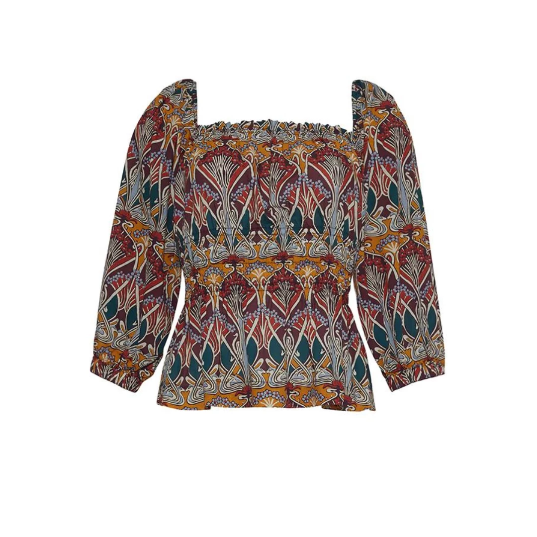 Everly Top, Chai Tea Deco 3 Everly Top, Chai Tea Deco