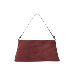 Staud Vivi Shoulder Bag, Mahogany Suede