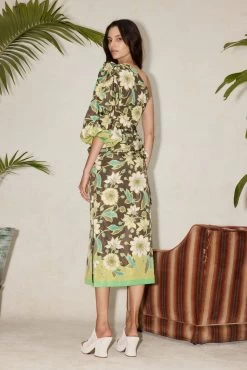 Winnie One-Shoulder Midi Dress, Chocolate -Fashion Comprehensive Discount Store image 3357adcc 214c 438b b63c 4e66f4d04c46